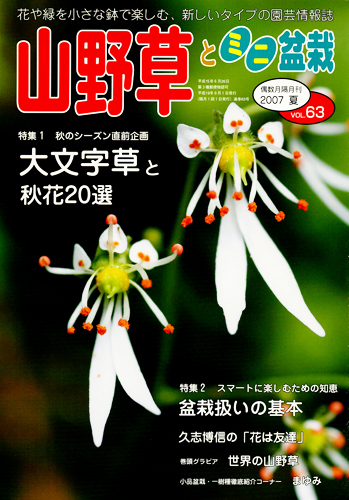隔月刊「山野草とミニ盆栽」07年夏号