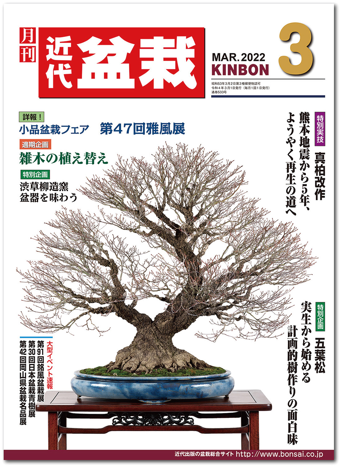 月刊「近代盆栽」2022年3月号