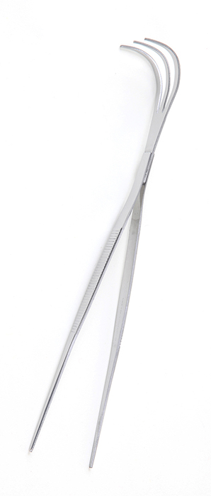 熊手付ステンレス製ピンセット