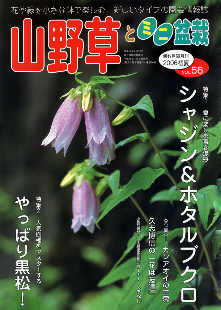 隔月刊「山野草とミニ盆栽」06年初夏号