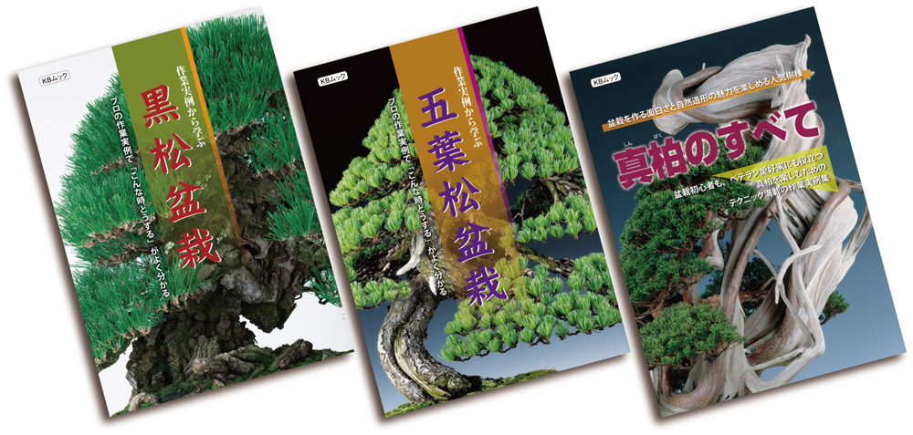 盆栽メジャー樹種　黒松・五葉松・真柏をとことん知る3冊セット