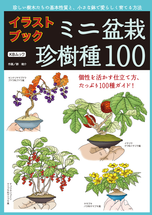 イラストブック　ミニ盆栽　珍樹種100