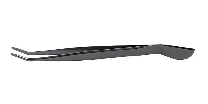 ステンレスピンセット黒染　曲型