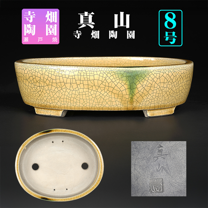 真山黄瀬戸釉楕円鉢