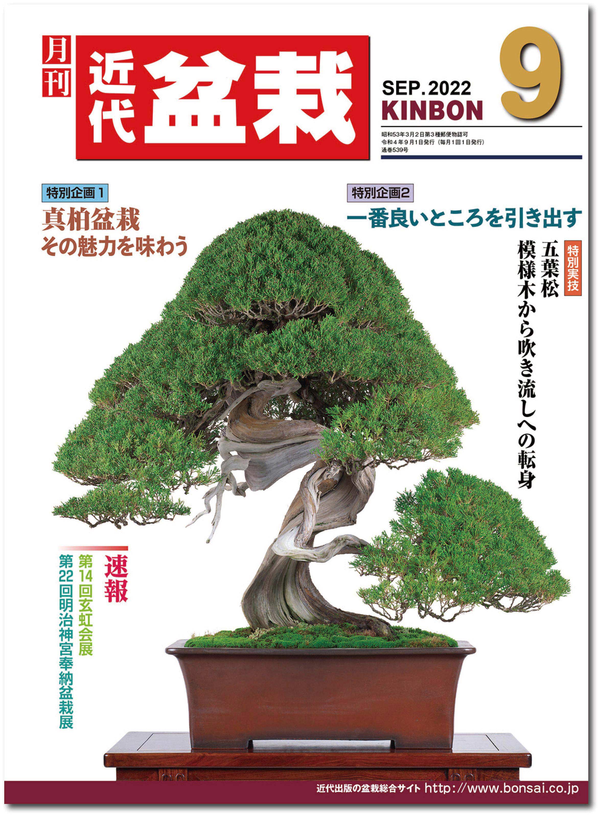 月刊「近代盆栽」2022年9月号