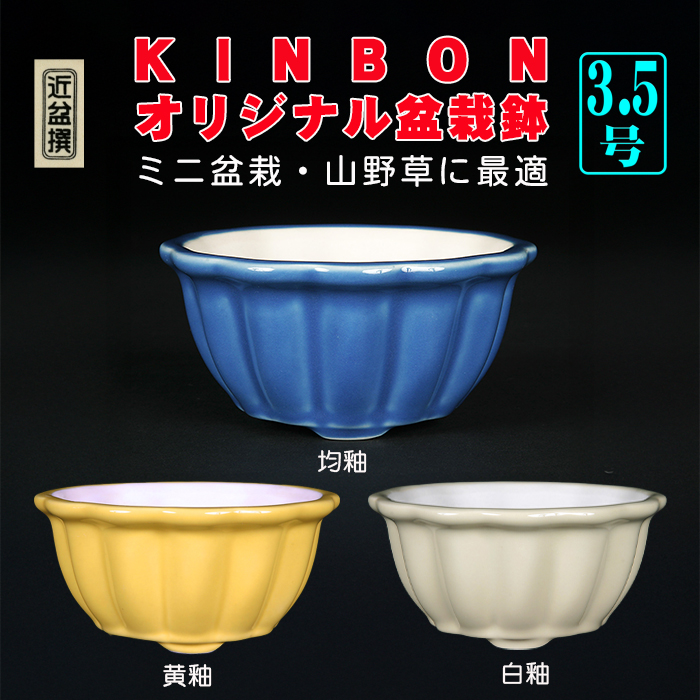 KINBONオリジナル盆栽鉢 輪花型