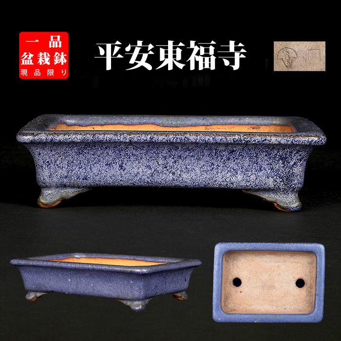 東福寺瑠璃釉窯変長方鉢
