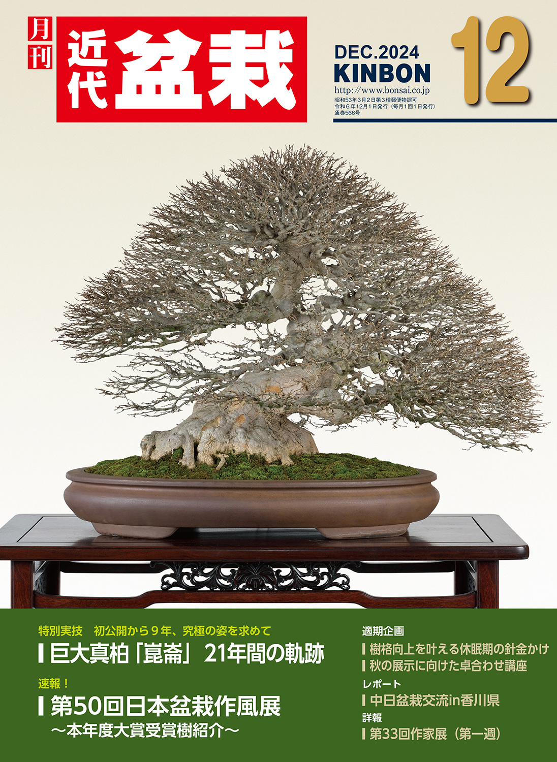 月刊「近代盆栽」2024年12月号