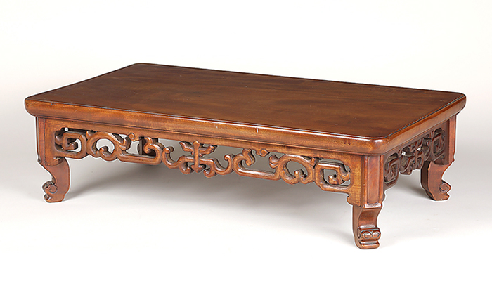 タモ飾付長方卓