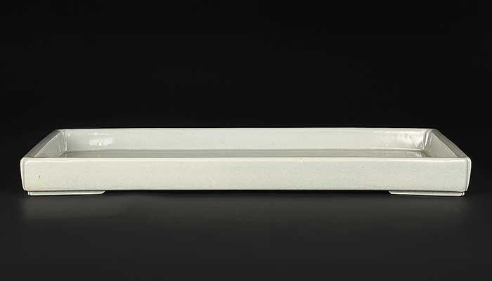 九輪青磁釉長方水盤