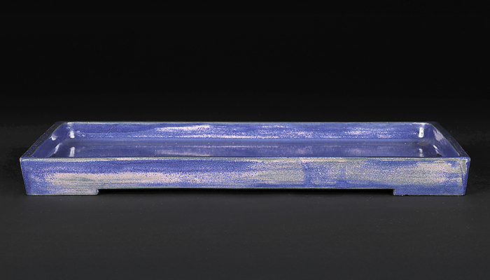 香山瑠璃釉窯変長方水盤