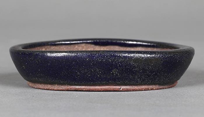 東福寺瑠璃釉楕円鉢